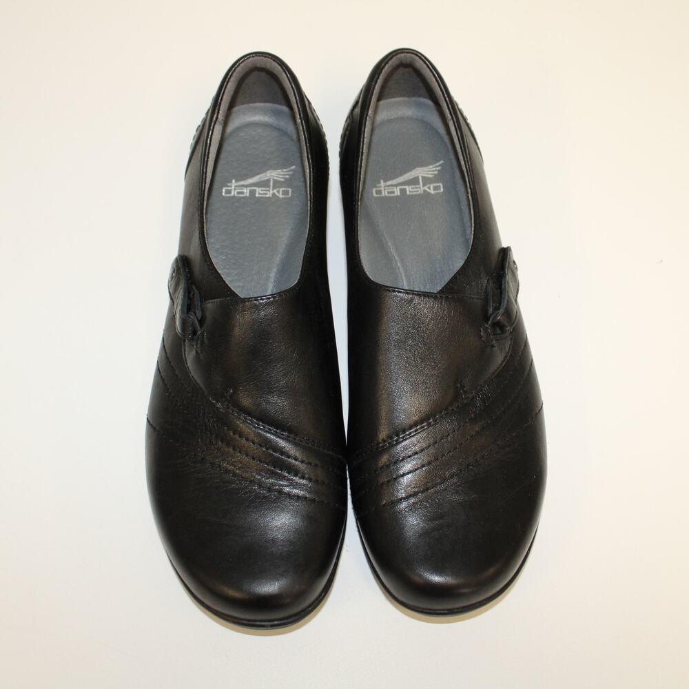Dansko Women's Franny Black Milled Nappa Leather 38 W 7.5-8 Very good